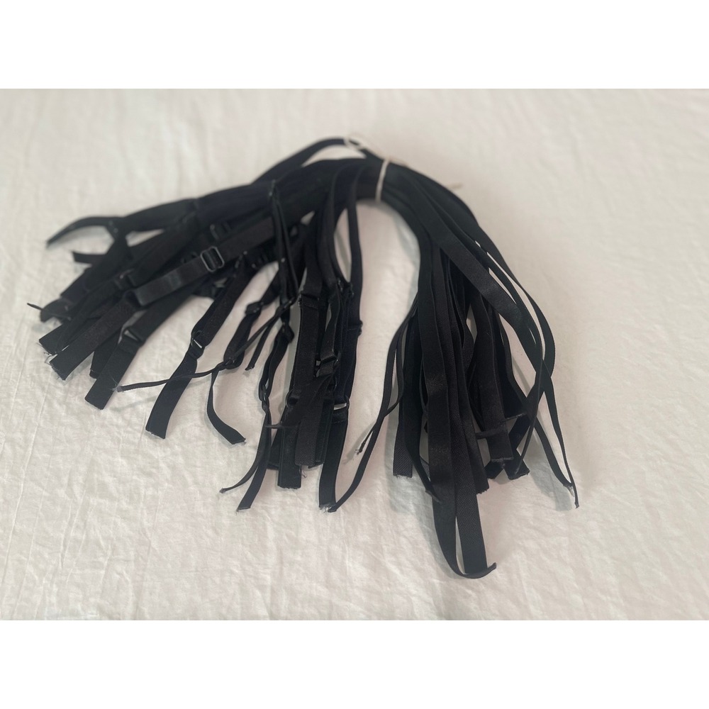 00652 - 3/8" Bra Strap Replacement Adjustable Black Elastic 11 Pair‎ Set -22 TTL